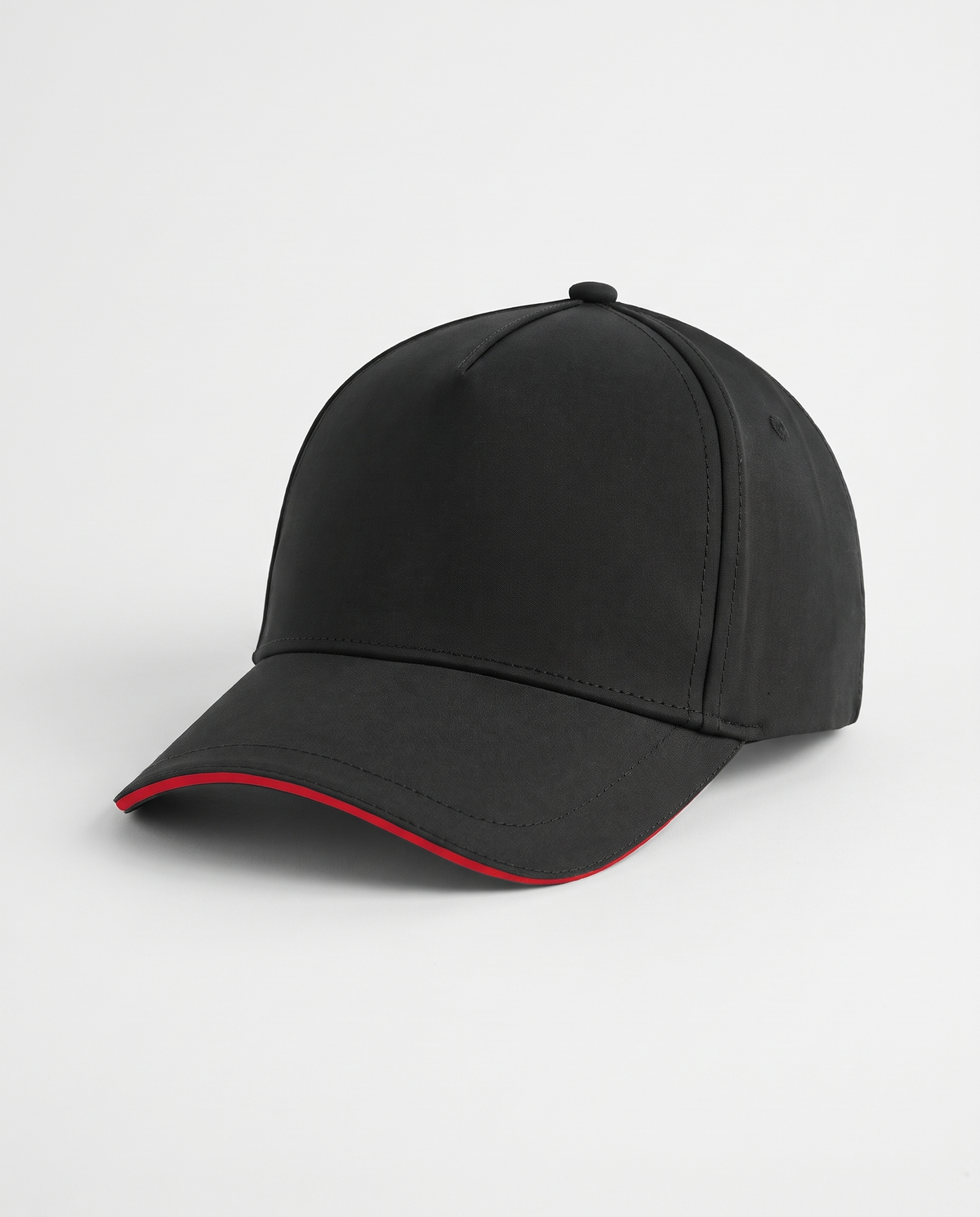 Cool Performance Golfers Cap - Black/Red Trim