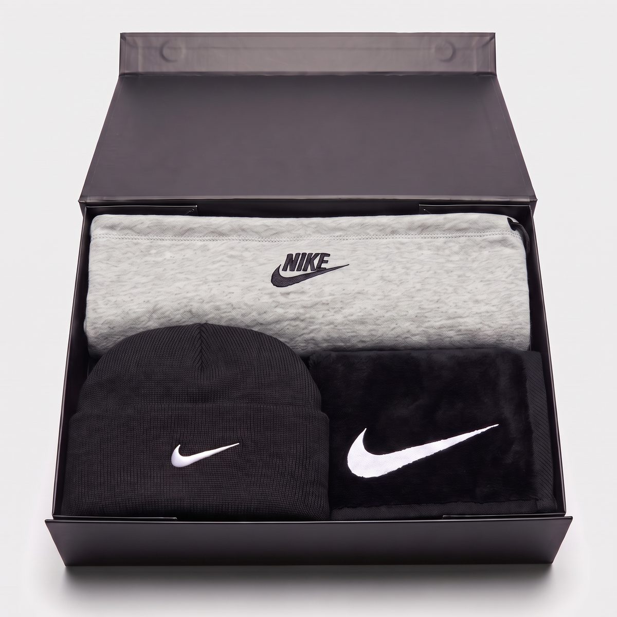 Personalised Nike Golf Winter Gift Pack - beanie, neck warmer and towel in gift box