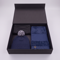 Personalised Salcombe Golf Winter Gift Pack - bobble hat, neck warmer and towel in gift box